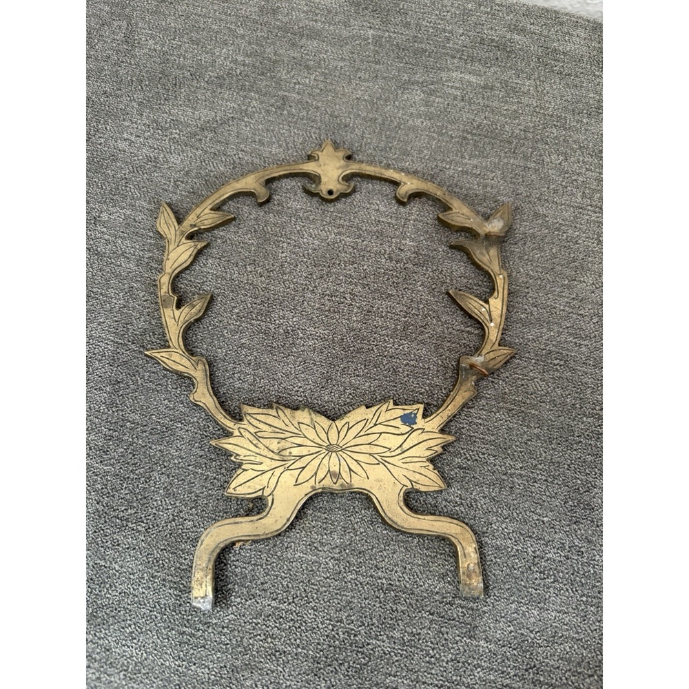 Vintage Brass Salvage Frame?, Trivet? Wall Hanging?